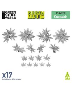 3D printed set - Cannabis - Green Stuff World