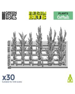 3D printed set - CATTAILS Plants - Green Stuff World