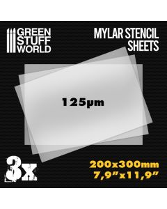 Stencil Sheets (Mylar-125um) 200x300cm - Pack x3 - Green Stuff World