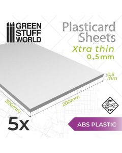 ABS Plasticard A4 - 0'5 mm COMBO x5 sheets - Green Stuff World
