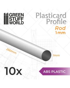 ABS Plasticard - Profile ROD 1mm - Green Stuff World