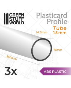 ABS Plasticard - Profile TUBE 15mm PIPELINE - Green Stuff World