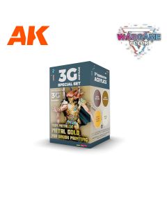 Non Metallic Metal Gold - Wargame Color Set - AK Interactive - AK1077
