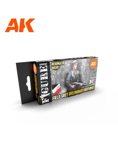 German Field Grey Uniforms 3G Paint Set - AK Interactive - AK11627