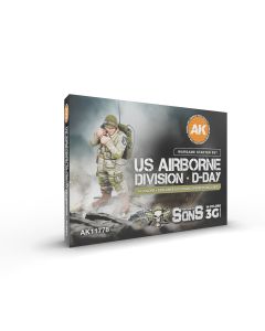US Airborne Division, D-Day Wargame Starter Set 14 Colors & 1 Figure (Exclusive 101St Radio Operator)