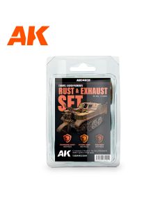 RUST & EXHAUST SET - Liquid Pigment  - AK Interactive - AK14031