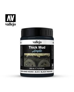 Vallejo Weathering Effects 200ml - Black Thick Mud - 26.812