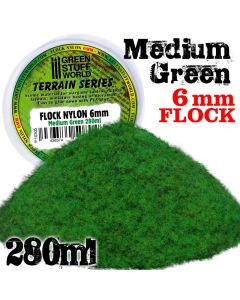 Static Grass Flock - 6mm - Medium Green - 280Ml - Green Stuff World