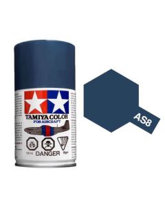 Tamiya AS-8 Navy Blue (US Navy) 100ml Spray Paint for Scale Models - 86508