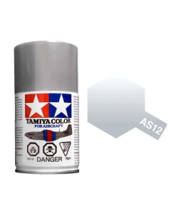 Tamiya AS-12 Bare Metal Silver 100ml Spray Paint for Scale Models - 86512