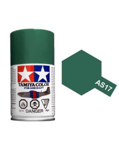 Tamiya AS-17 Dark Green (IJA) 100ml Spray Paint for Scale Models - 86517