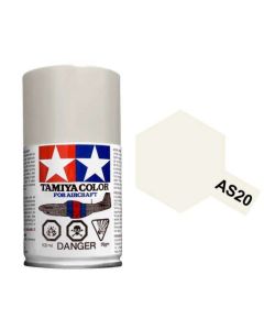 Tamiya AS-20 Insignia White (US Navy) 100ml Spray Paint for Scale Models - 86520