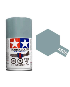 Tamiya AS-26 Light Ghost Grey 100ml Spray Paint for Scale Models - 86526