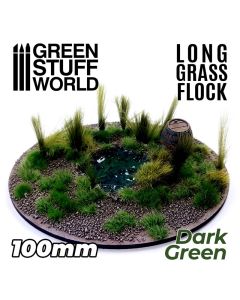 Long Grass Flock 100mm - Dark Green - Green Stuff World - 3347