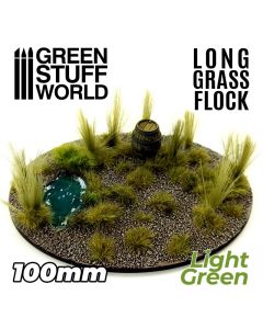 Long Grass Flock 100mm - Light Green - Green Stuff World - 3348