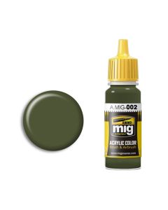 RAL 6003 Olivgrün Opt.2 17ml  - Ammo By Mig - MIG002