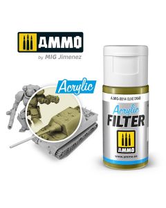 Acrylic Filter Olive Drab 15ml Ammo By Mig - MIG814
