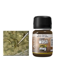 Brown Wash For German Dark Yellow - Ammo Mig A.MIG-1000