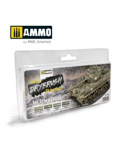 Drybrush Set Green Colors Ammo By Mig - MIG7301