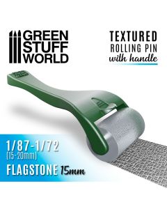 Rolling pin with Handle - Flagstone 15mm - Green Stuff World - 10491