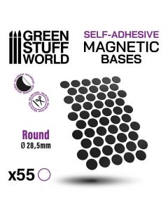 Round Magnetic Sheet SELF-ADHESIVE - 28.5mm - Green Stuff World