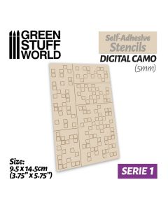 Self-Adhesive stencils - Digital Camo - Green Stuff World