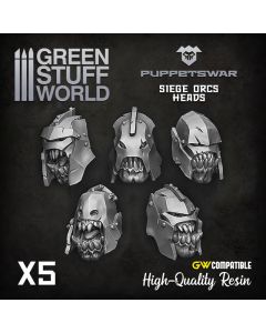 Siege Orcs Heads - Puppetswar