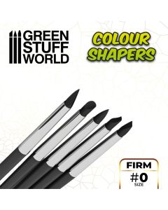 Colour Shapers Brushes SIZE 0 - BLACK FIRM - Green Stuff World - 1023
