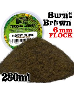 Static Grass Flock - 6mm - Burnt Brown - 280Ml - Green Stuff World
