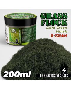 Static Grass Flock - Dark Green Marsh 9-12mm (200Ml) - Green Stuff World