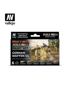 Vallejo Model Color Set - WWII German Waffen SS (6) - 70.207