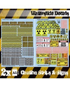 Decal sheets - CAUTION STRIPS and SIGNS - Green Stuff World