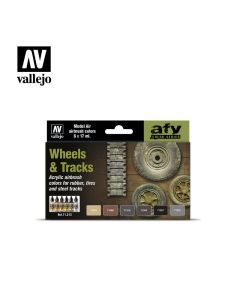 Vallejo Model Air Set - Wheels and Tracks Paint Set