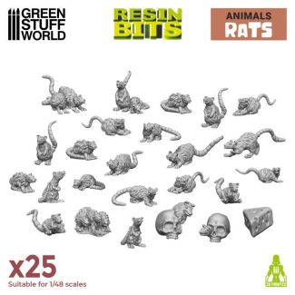 3D printed set - Small Rats - Green Stuff World