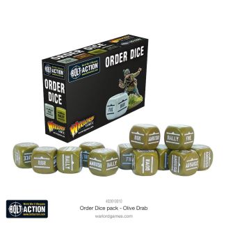 Bolt Action Bolt Action: Orders Dice Pack - Olive Drab - 402616010