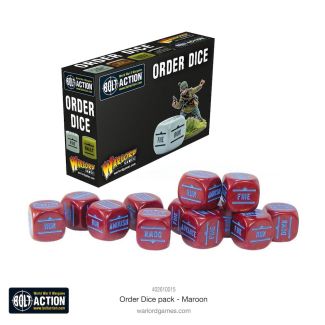 Bolt Action Bolt Action: Orders Dice Pack - Maroon - 402616015