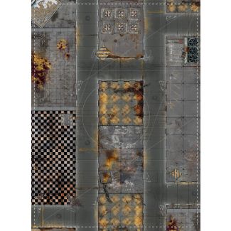 44"x60" Competitive Quarantine Zone - 10th Edition Battle Mat - Gamemat.eu