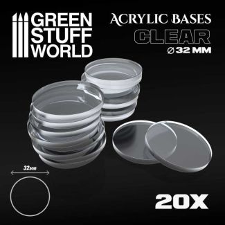 Acrylic Bases - Round 32 mm CLEAR - Green Stuff World