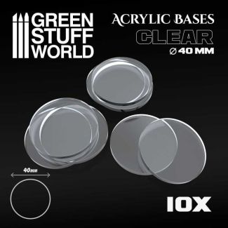 Acrylic Bases - Round 40 mm CLEAR - Green Stuff World