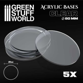 Acrylic Bases - Round 80 mm CLEAR - Green Stuff World