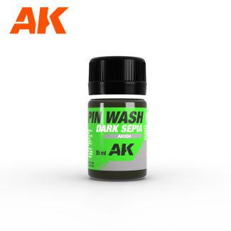 Dark Sepia Pin Wash - Enamel 35ml - AK Interactive - AK324