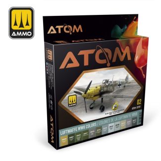 Atom Luftwaffe WWII Colors Paint Set -  MIG - ATOM-20701
