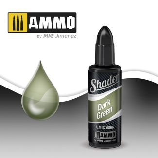 Dark Green Acrylic Shader Ammo By Mig 10ml - MIG866