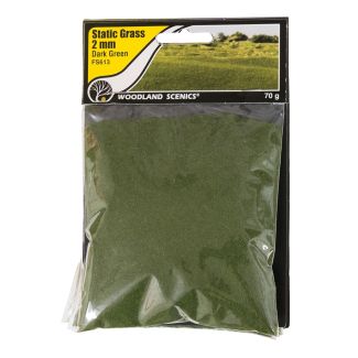 Woodland Scenics 2mm Static Grass Dark Green - FS613
