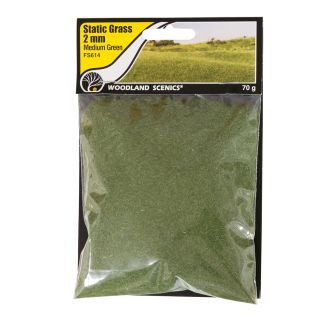 Woodland Scenics 2mm Static Grass Medium Green - FS614