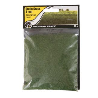 Woodland Scenics 4mm Static Grass Dark Green - FS617