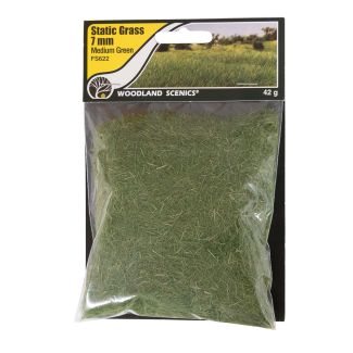 Woodland Scenics 7mm Static Grass Medium Green - FS622