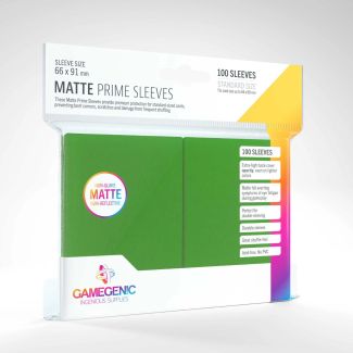 Matte Prime Card Sleeves - Green (100) 66x91mm - GGS11031ML