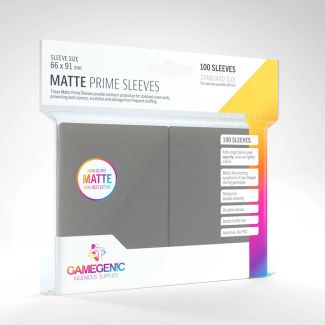 Matte Prime Card Sleeves - Dark Gray (100) 66x91mm - GGS11037ML