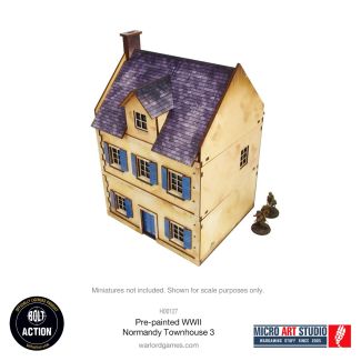 Pre-painted WW2 Normandy Townhouse 3 - Bolt Action - H00127